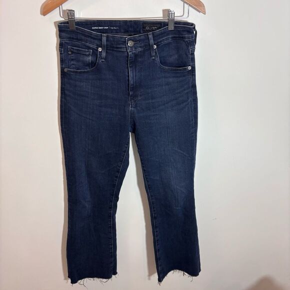 AG Farrah Raw Hem Boot Crop Jeans Size 29 High Rise 27” inseam - Picture 3 of 13
